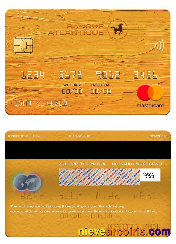 Senegal Banque Atlantique Bank mastercard